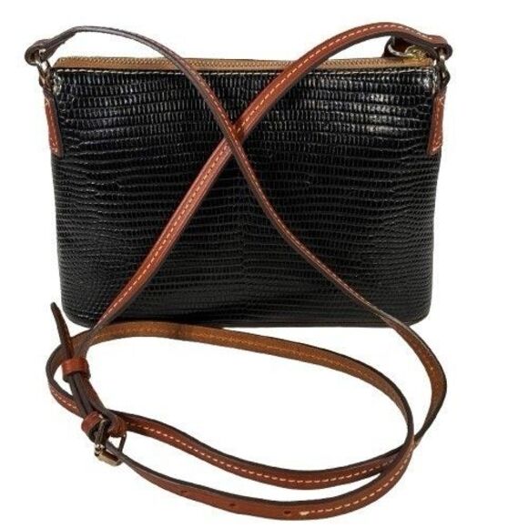 Dooney & Bourke Embossed Lizard Ginger Pouchette Shoulder Crossbody Bag $178 - Picture 6 of 16